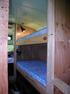 bunks with mattresses